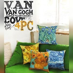 Van Gogh Art Throw Pillow Covers Set